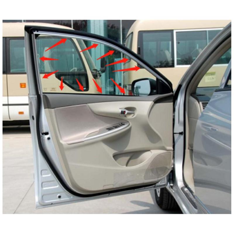 Car Front Left Driver Side Door Glass Run Weatherstrip Seal 8151-12211 Fit for Toyota Corolla ZZE122 ZRE120 2004-2011 2012 2013