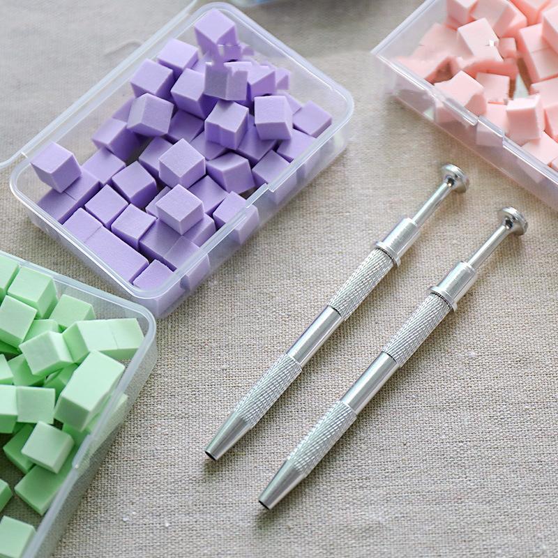 50Pcs/Box Nail Art Sponge Soft Sponges Macaron Color Nail Art Stamper Tools Manicure DIY Creative Nail Supplies Tools