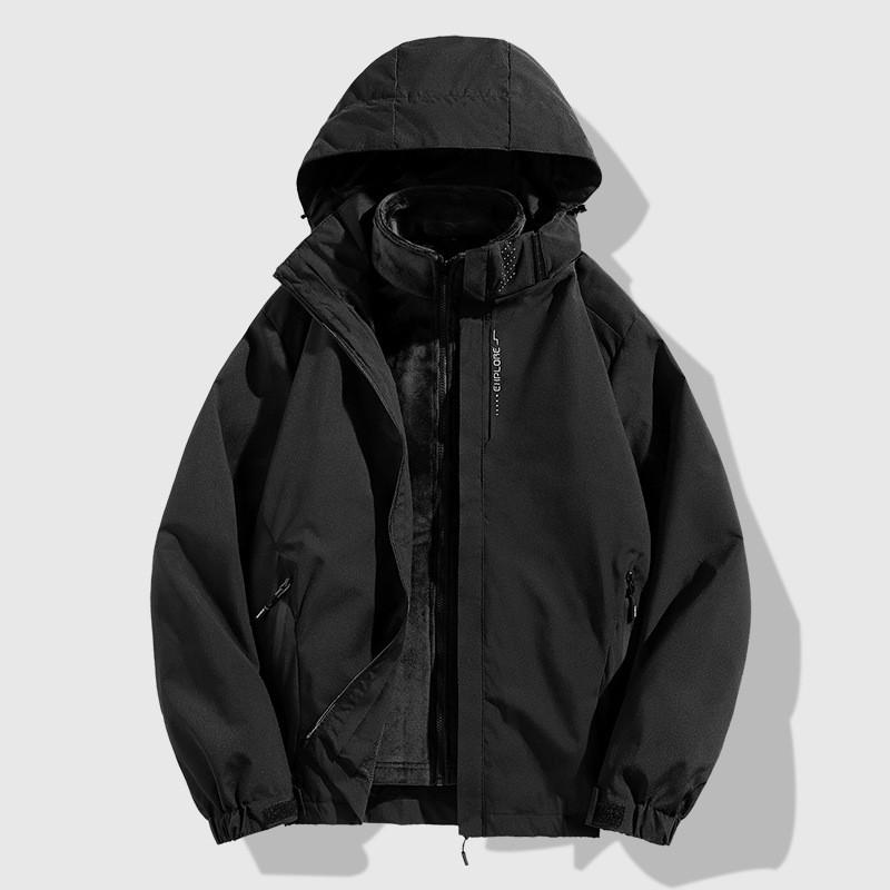 Mens Womens 3-in-1 Detachable Waterproof Windproof