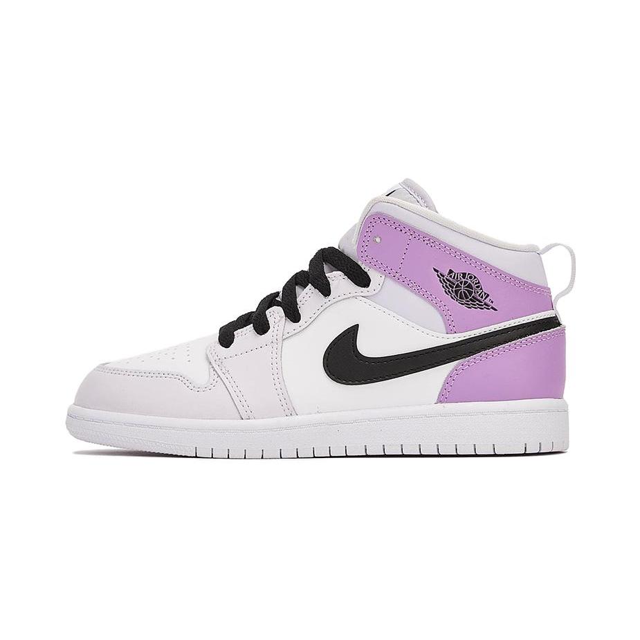 

New Jordan Kids Jordan 1 Mid Barely Grape Sneakers DQ8424-501 28