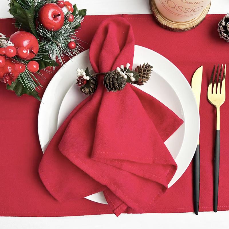 6pcs Cotton Cloth Napkins Summer Dinner Table Napkins Cloth Washable 16"×16"For Wedding Baby Bridal Shower Birthday Garden Party