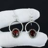 Natural Red Garnet Gemstone Earrings, 925 Sterling Silver Earring, Handmade Boho Silver Jewelry Dangle Earrings, Anniversary Gifts