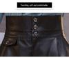 High-Waisted Coffee Leather Shorts for Women, 2024 Trendy Autumn/Winter A-Line Bootcut PU Pants, Perfect with Boots