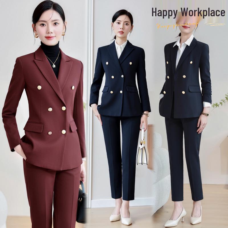 

Women s 2024 Autumn Professional Suit Set - Formal Blazer for Interviews and Work XXL