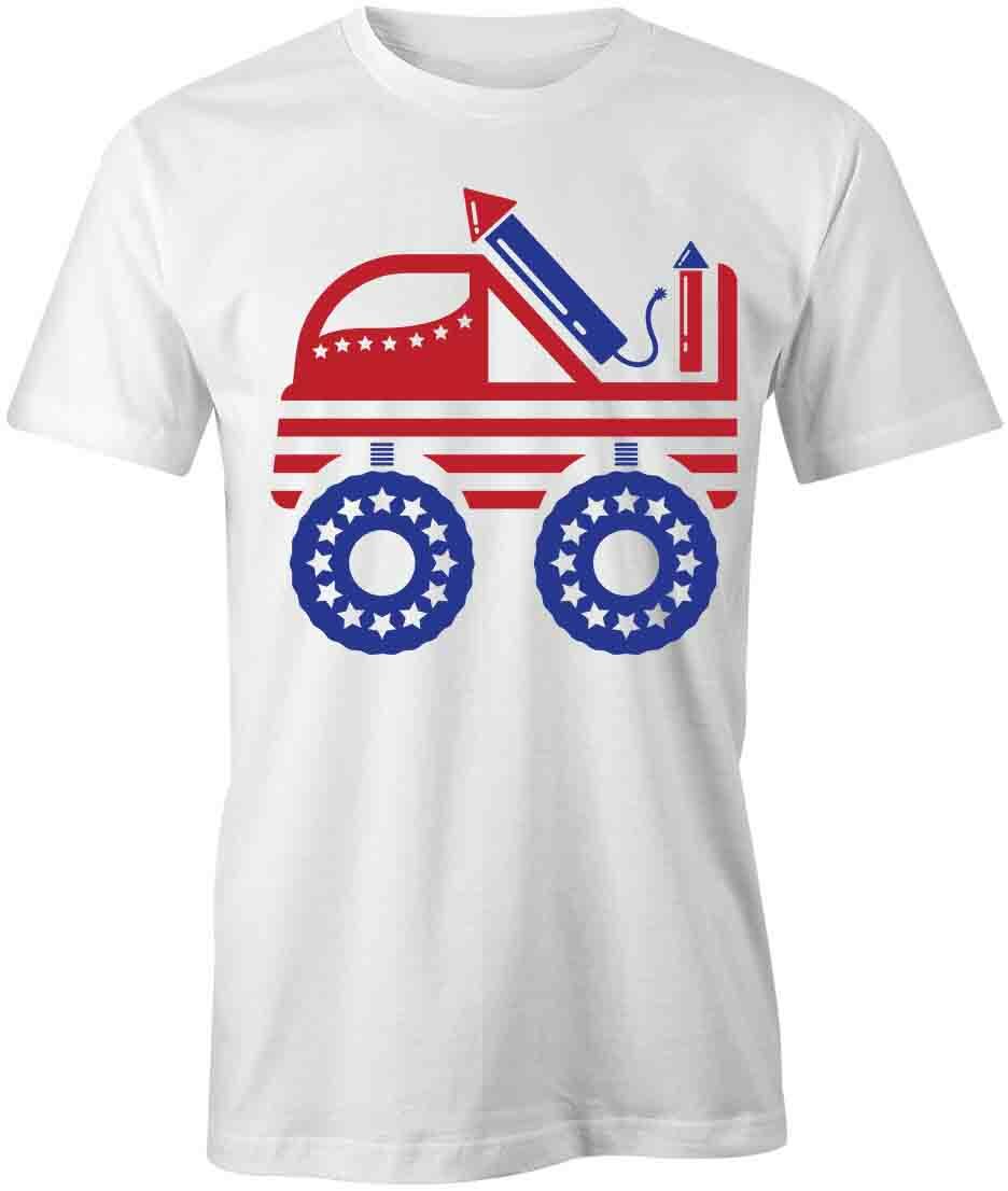 FIREWORK TRUCK TShirt Tee Short-Sleeved Cotton USA CLOTHING S1WSA290 S