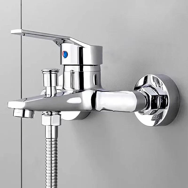Shower Faucet Bathroom Switch Triple Hot and Cold Faucet Hidden Bath Mixing Valve Faucet Bathroom Accessories