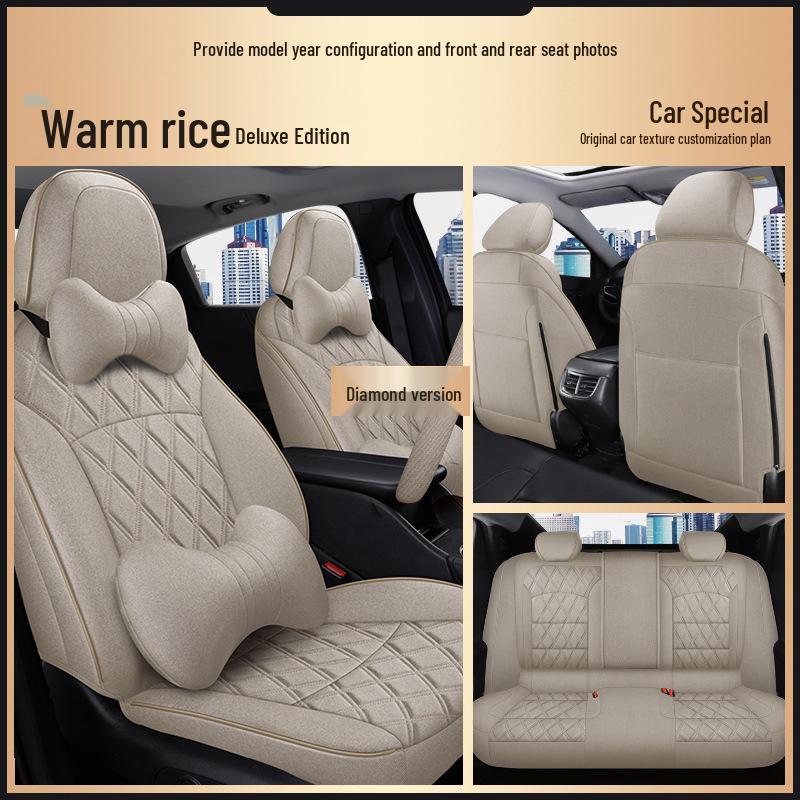 Toyota Corolla All-Season Linen Seat Covers, 5-Seat Full-Surround Design