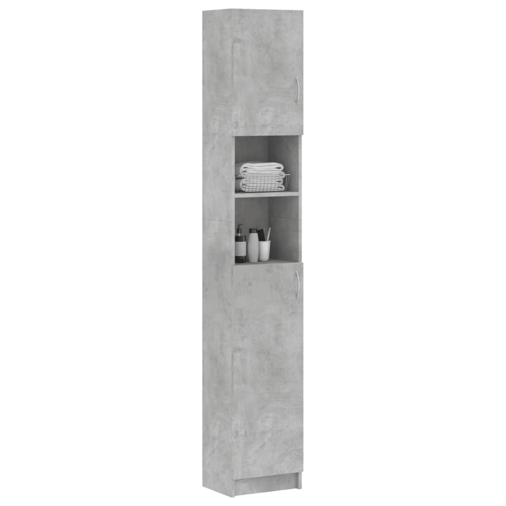 Bathroom Cabinet Concrete Grey 32 x 25.5 x 190 cm Particleboard