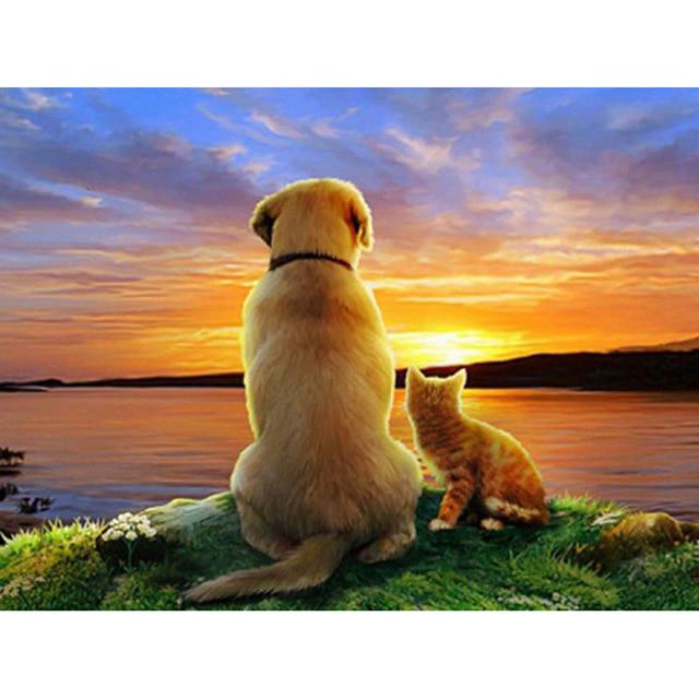 DIY 5D Diamond Painting Aurora Diamond Embroidery Landscape Cartoon Cross Stitch