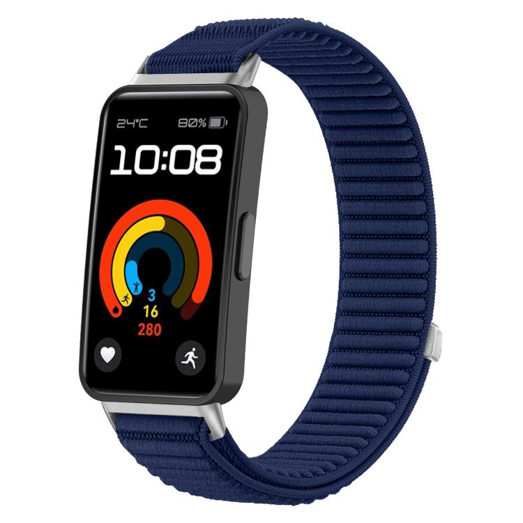 Woven Nylon Hook And Loop Watch Band for Huawei Band 10/9/8, Ergonomic Comfort Adjustable Replacement Strap, Easy Install, Strap Only