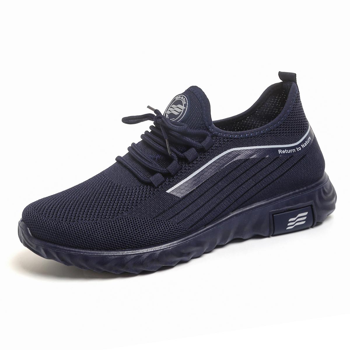 Senior and middle-aged summer sports walking shoes, casual and versatile fly-knit mesh surface dad s shoes,  men s shoes 39