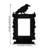 Gothic Raven Shadow Photo Frame Macabre Halloween Wall Art Painting Frame Haunted House Ornament for Mantel Entryway
