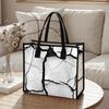 Crack Pattern Tote Bag Large Capacity Casual Shoulder Bag for Daily Use Shopping Travel