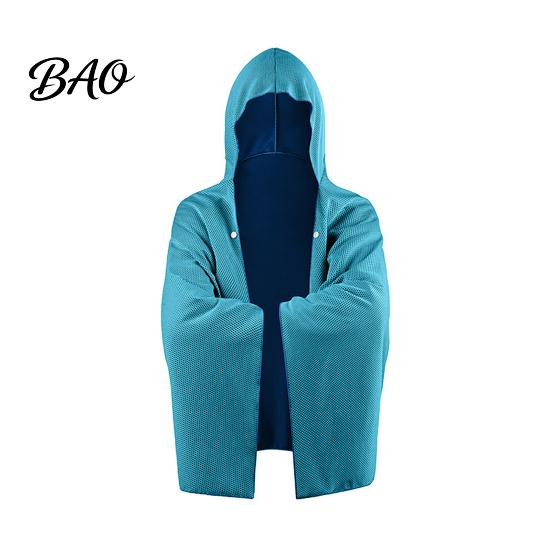 Hooded Cool Towel Cape Cooling Cloak, Cape, Beach Cloak Instant for Men Women Summer Yoga Camping