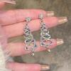 Autumn and winter zircon Christmas tree stud earrings light luxury niche high-end earrings Christmas atmosphere exquisite versatile earrings