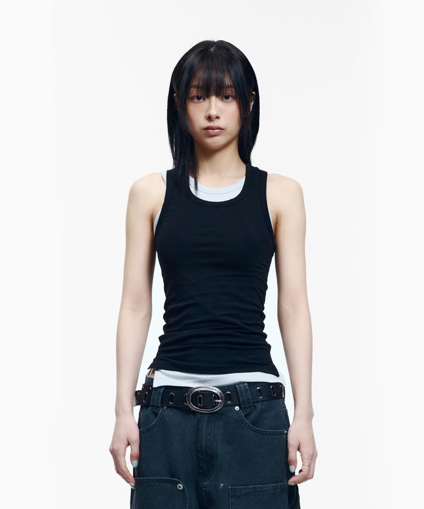 AAKAM 2-Piece Layered Sleeveless (Black)