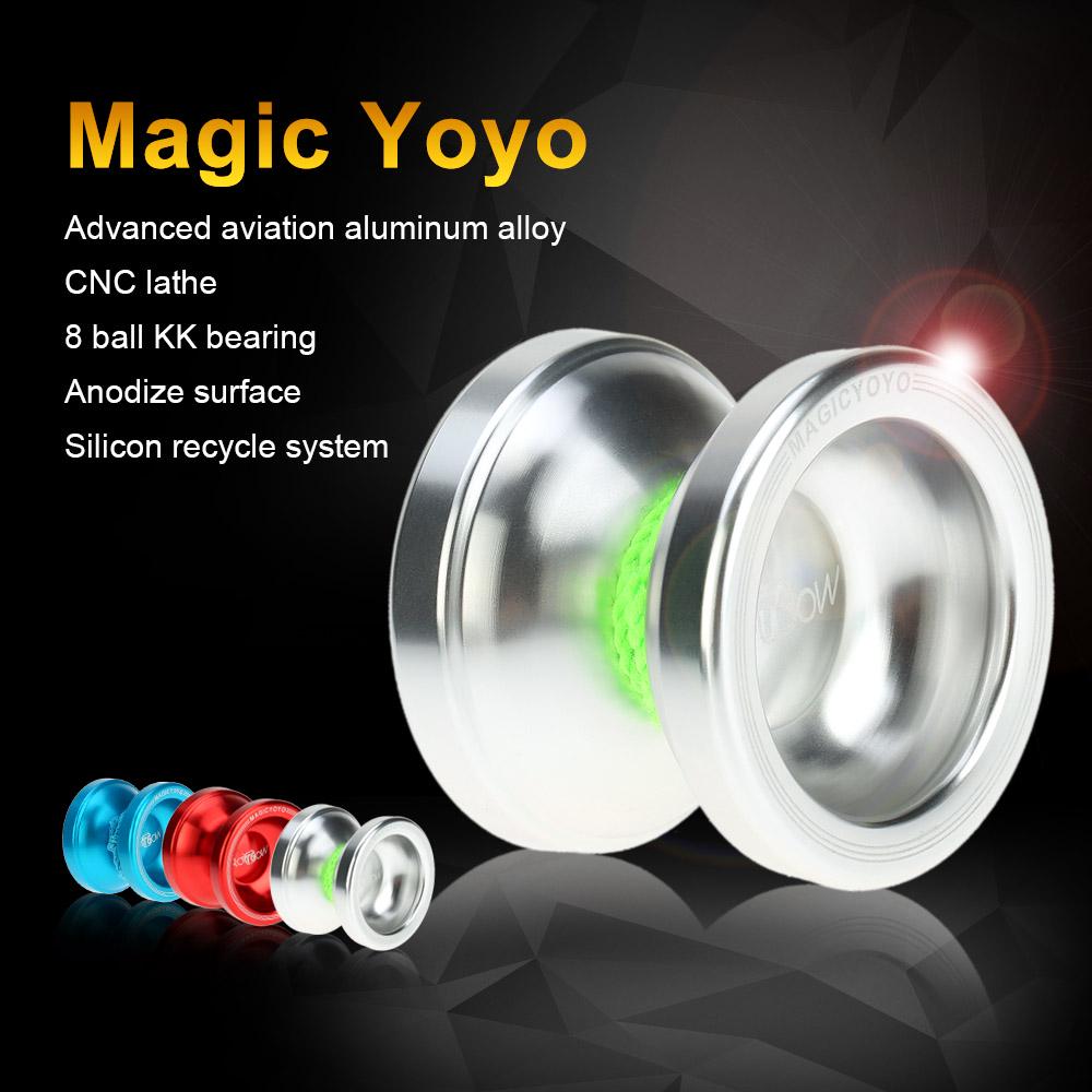 Professional Magic Yoyo T6 Rainbow Aluminum Alloy Metal Yoyo 8 Ball KK Bearing with String for Kids