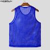 INCERUN Herren Rundhals Ärmellos Ausgeschnitten Lässige Strand Tanktops