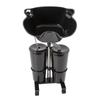 Portable Hairdressing Salon Basin 2 Buckets Hair Washing Sink Shampoo Wash Bowl Stainless Steel for Salon Stylists, Nursing Care