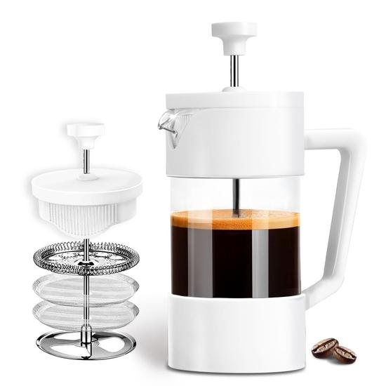 

Sleepy Owl French Press Coffee Maker 350ml | Heat Resistant Borosilicate Glass and Double Filtered Perfection for the Perfect Brew