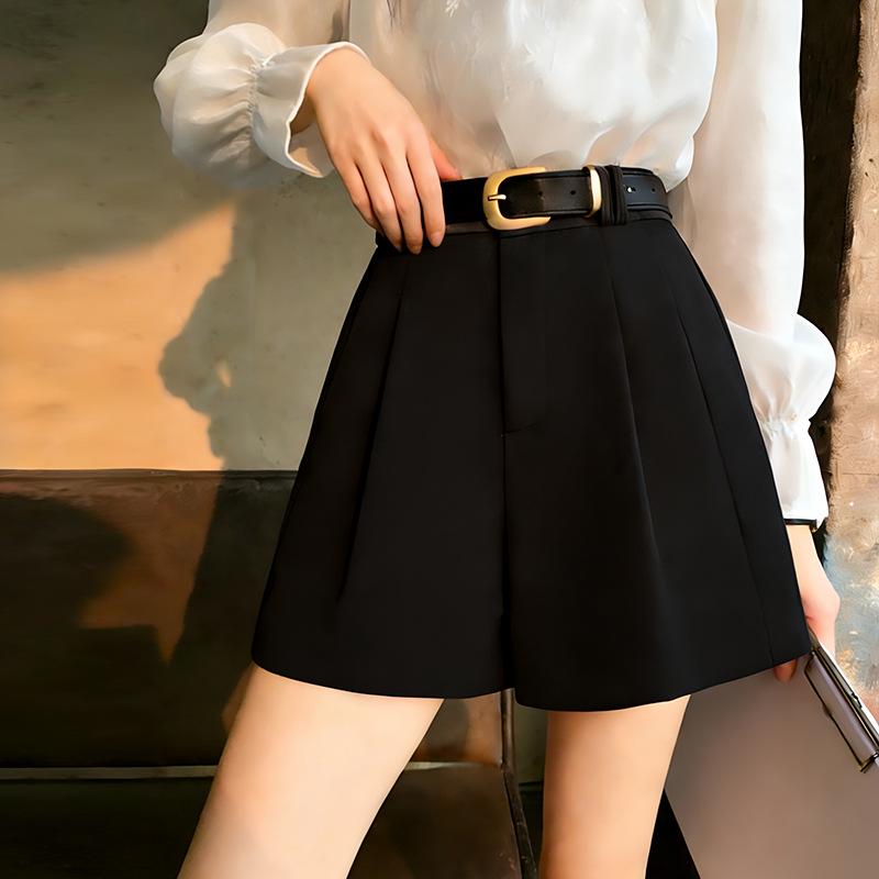

White High-Waisted Bootcut Wide-Leg Pants for Women - 2026 Spring & Summer Trendy Outdoor Style Small чорний