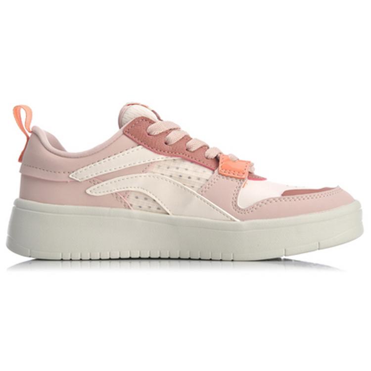 Li Ning Wave SUPERWAVE Lite Comfortable Slip Resistant Abrasion Resistant Low top Skateboard Shoes Women's Pink AGCQ082-3