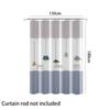 Schimmelresistenter Duschvorhang Hochwertiges PEVA mit 12 Haken Badezimmervorhang 180*150cm Verdickter Bedruckter Duschvorhang