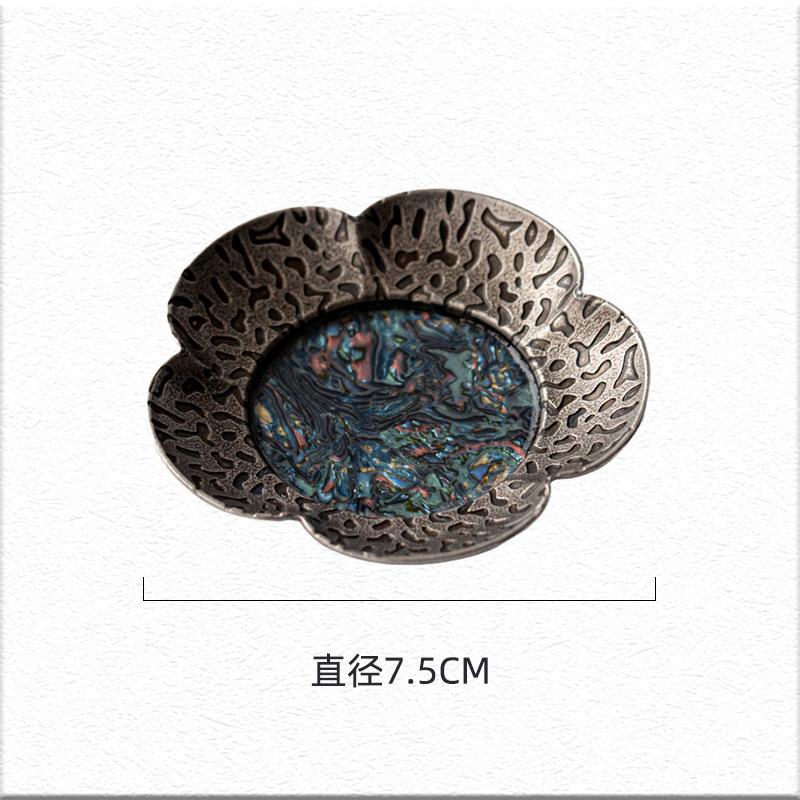 Alloy Rattan Coasters Retro Hot Pad For Coffee Cups Saucer Heat Insulation Placemats Teacup Base For Tea Supplies Decoration