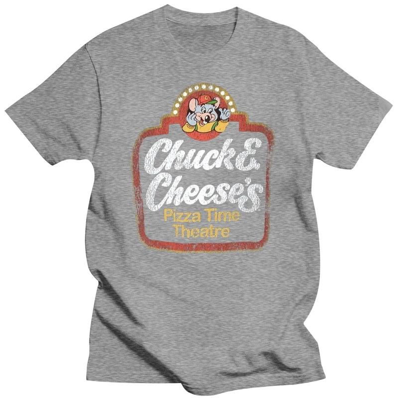 CHUCK E CHEESE PIZZA TIME THEATER TSHIRT BLACK UnisexS RETRO DISTRESSED FOOD TEE