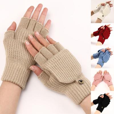 Warm Mittens Fingerless Knitted Gloves