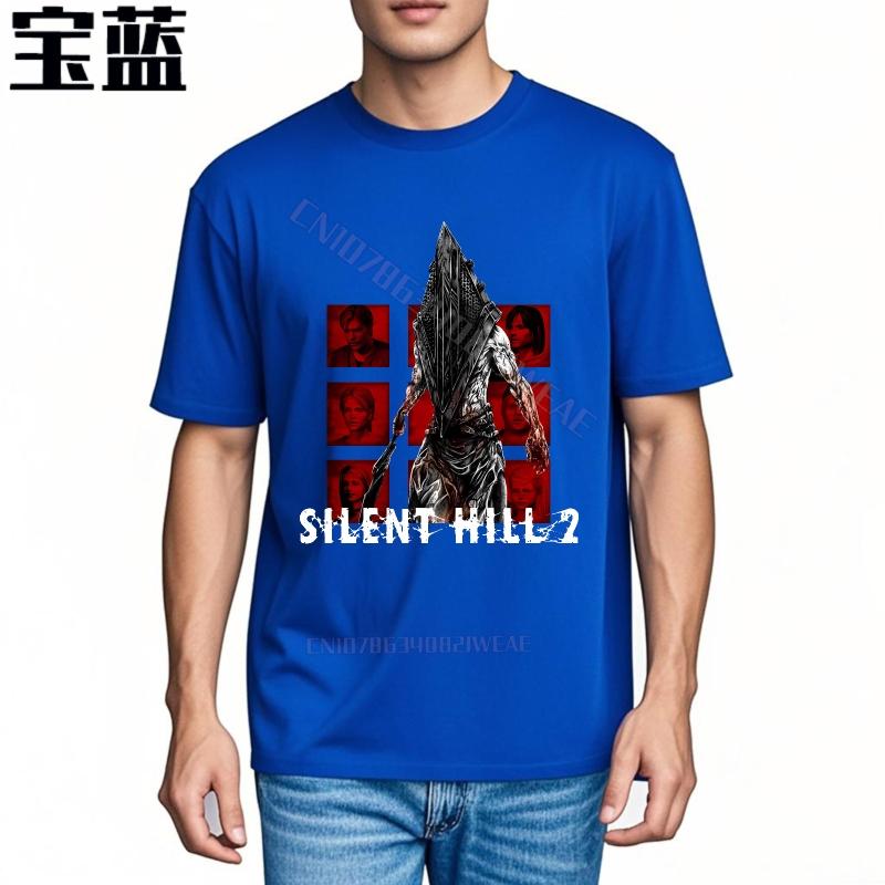 Top Tees Comfortable Summer Tshirt Silent Hill Two Pyramid Head Black Relaxed Fit Tshirt Stylish Breathable Tee Daily Wear