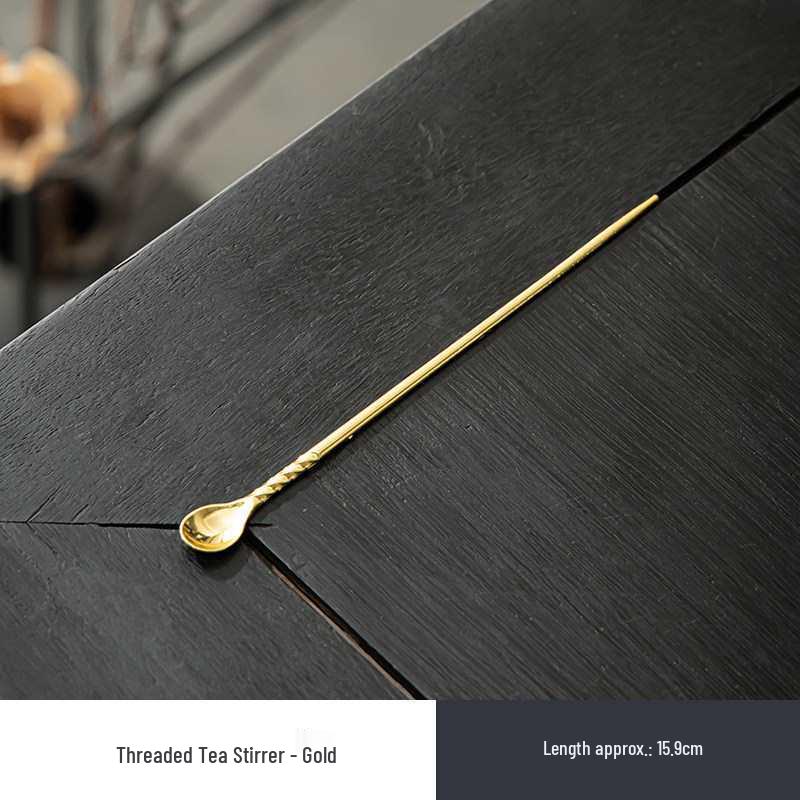 Japanese Tin Tea & Coffee Scoop - Long Handle Stirrer & Dual-Use Incense Burner Tool