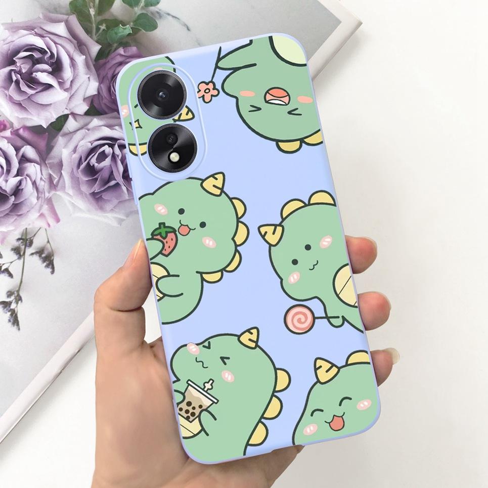 For OPPO A17 A17K Phone Case Flower Astronaut  Soft Silicone Matte Cover For Coque OPPOA17 OPPOA17K A 17 17K Fundas Shockproof