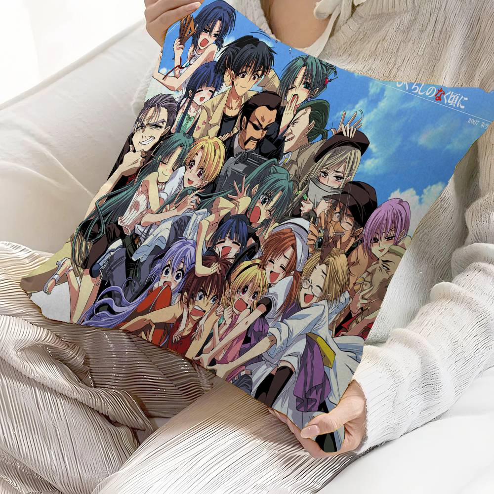 Higurashi no Naku Koro ni Maple Design Cushion Cover Happy Autumn Harvest decor Holiday Decorati Pillow Cover