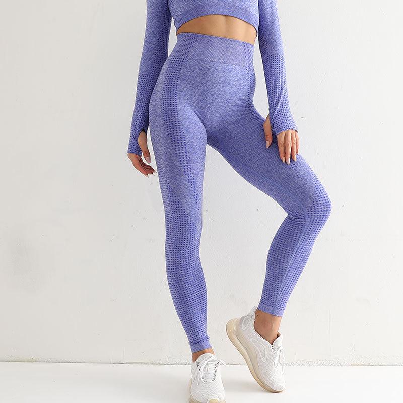 Damen High Waist Nahtlose Yoga- und Laufleggings