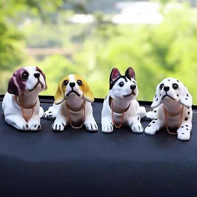 Car Ornaments Cute Shaking Head Dog Simulation Dog Cartoon Doll Cute Pet High End Car Interior