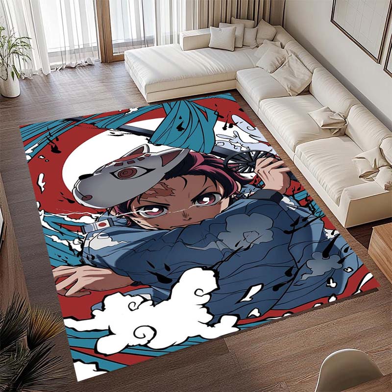 Kimetsu no Yaiba (Insect Pillar Butterfly Ninja) rug, suitable for playrooms, bedrooms, living rooms, sofas, and other home déco