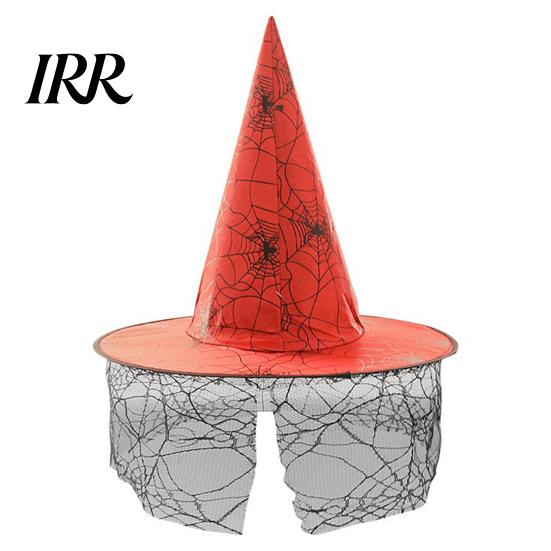 Halloween Party Accessory Witch Wizard Hat, Adult Kids Cosplay Cone Hat with Spider Pointed Web Star Decor, Gothic Costume Prop, Trick or Treat for