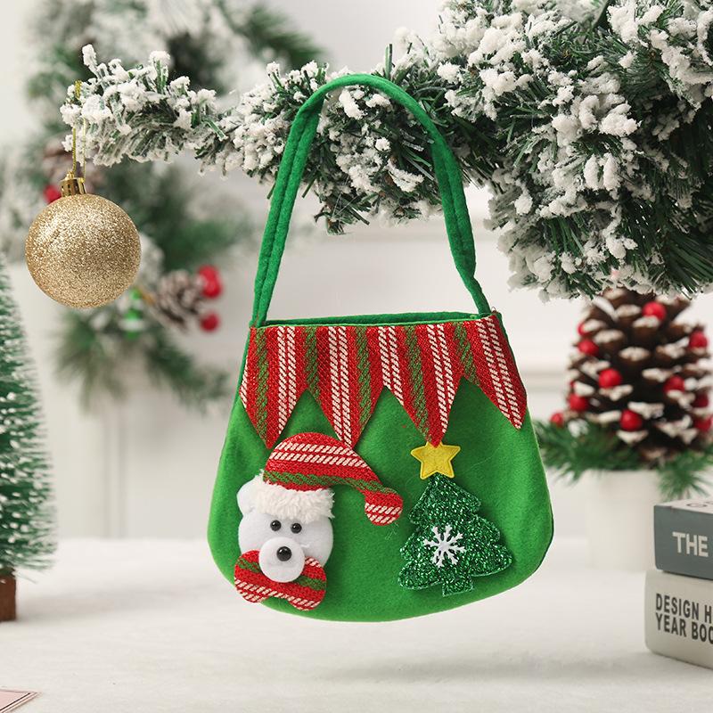 Christmas English Apple Bag Santa Claus Children's Gift Bag Candy Bag Christmas Gift Christmas Bag Bundle Handmade