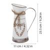 Heart Shaped Flower Vase Decorative Metal Iron Bucket for Natural Artificial Flowers Vintage Farmhouse Style Tabletop Ornament