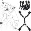 Bdsm Bondage Set 18 Adult Sexy Erotic Accessories Adjustable Bandage Handcuffs And Footcuffs Bed Sex For Woman Couples Toys