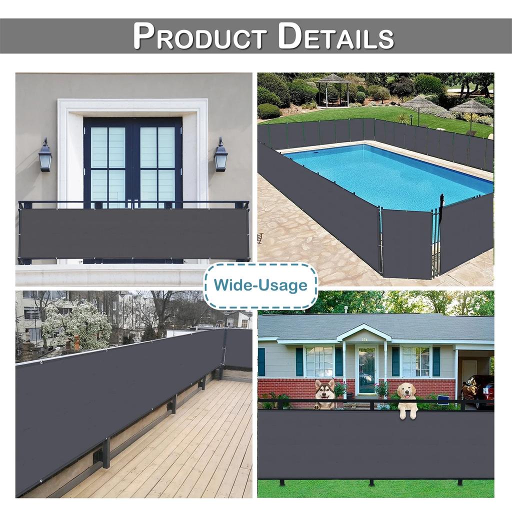 Anti-UV Sunshade Net Balcony Privacy Fence Netting Garden Succulent Plant Shade Net Shelter Screen Sunshade Swimming Pool Cover