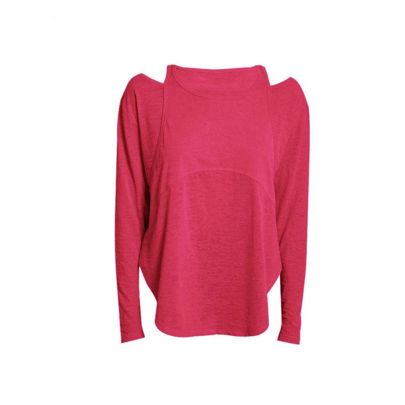 Womens Loose Fit Long Sleeve Quick-Dry Athletic Top Yoga Running Gym Fitness Autumn Winter