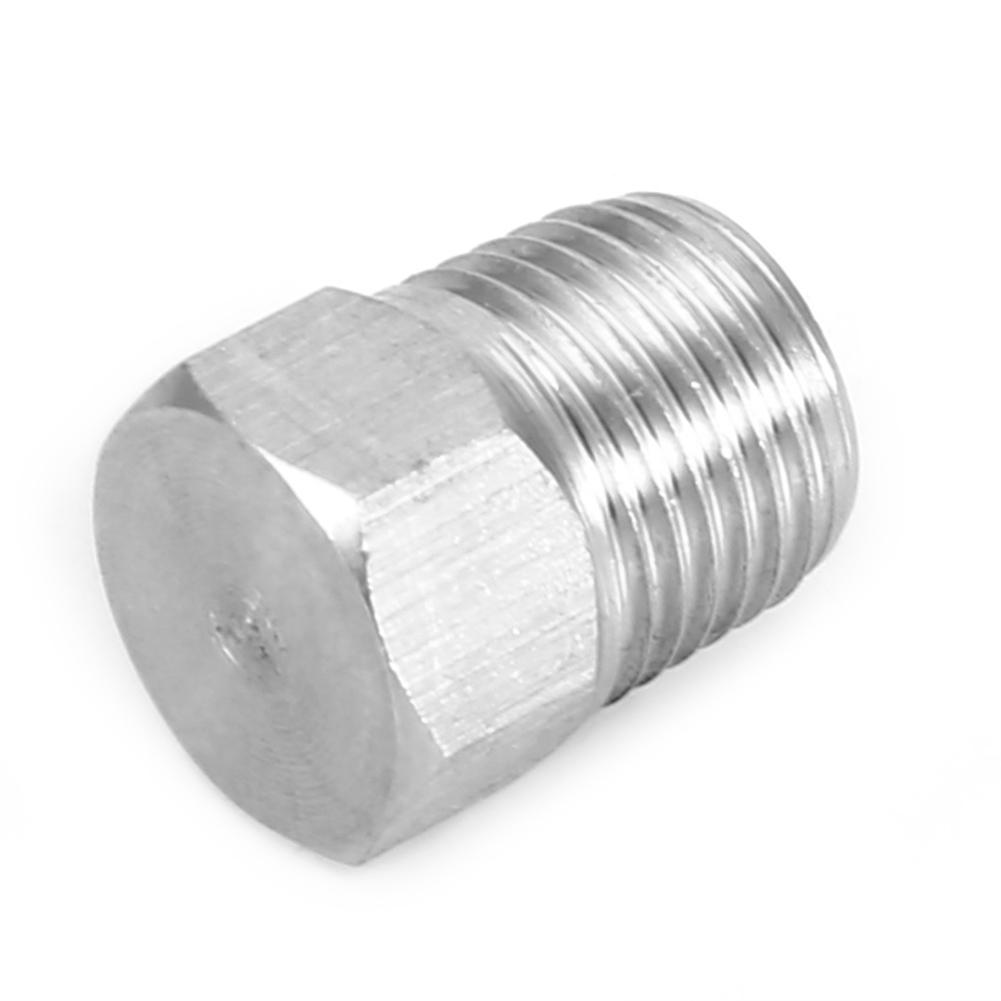 Male Thread Stainless Steel Pipe Countersunk Plug Hex Head Socket Pipe Fittings(PT1 8 2PCS)