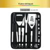 Outdoor BBQ Stainless Steel Tool Set: Knife, Fork, and Spatula
