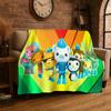 Cute Cartoon The Octonauts Barnacles Flannel Blanket Soft Warm Throw Blanket for Bedroom Living Room Bed Travel Picnic Gift