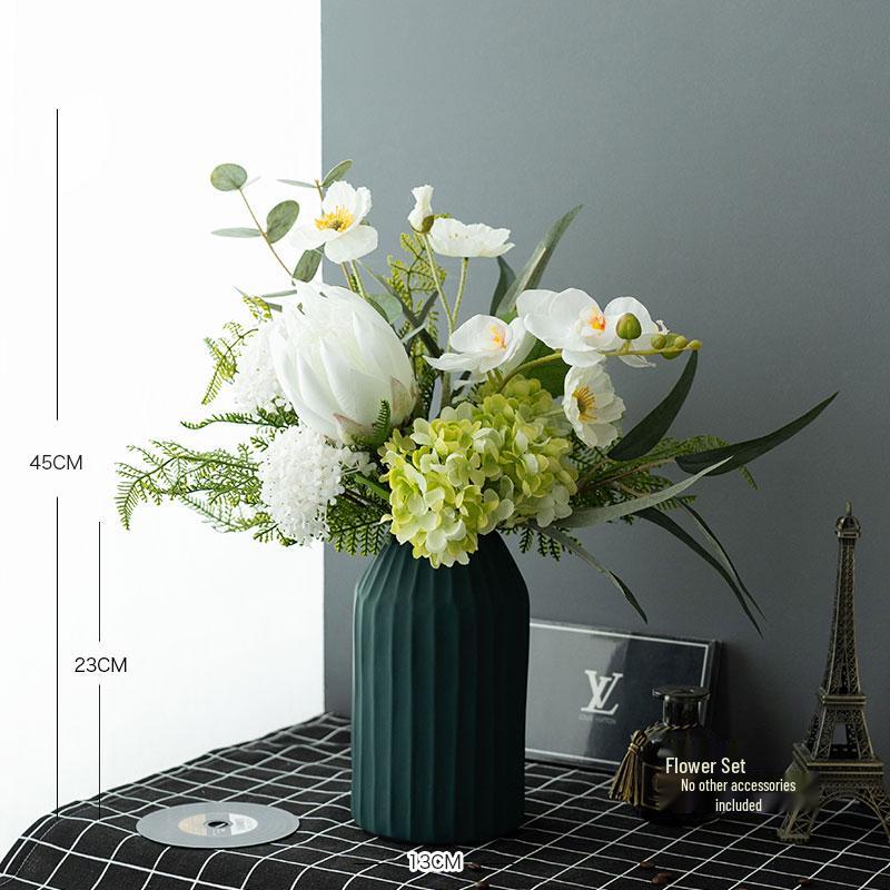 Severská moderní luxusní sada umělých květin Královská protea pro dekoraci obývacího pokoje, jídelního stolu nebo konferenčního stolku.