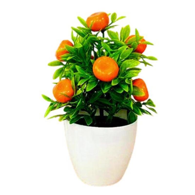 Stunning Faux Plants in Pots Waterproof Plastic Tabletop Decorations