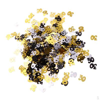 Glitter Number Confetti For Birthday Party Wedding Decorations