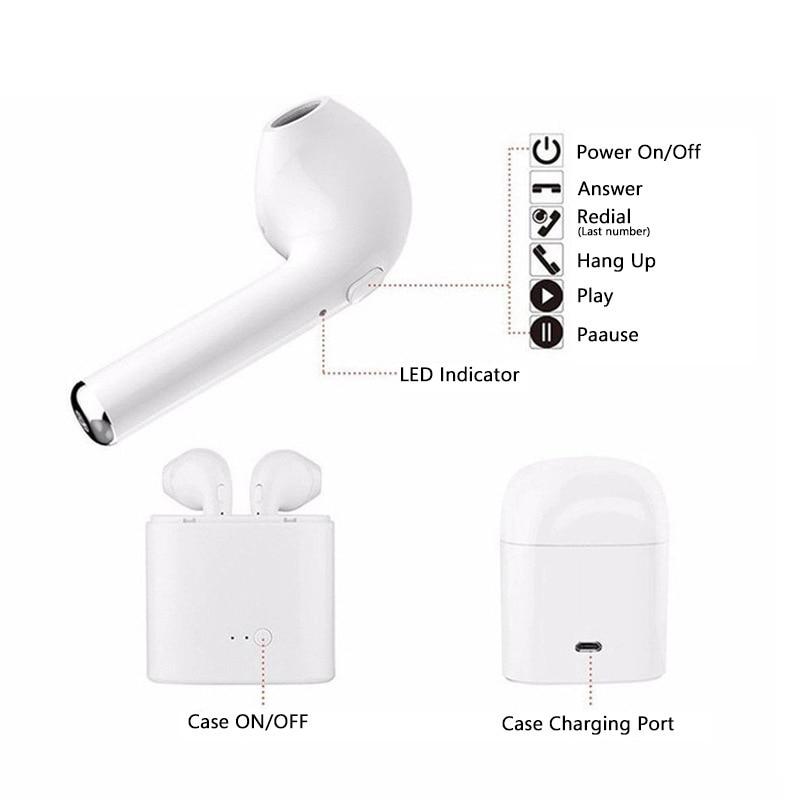 NEUE i7s TWS Drahtlose Kopfhörer Bluetooth 5.0 Ohrhörer Sport Ohrstöpsel Headset mit Mikrofon für alle Smartphones